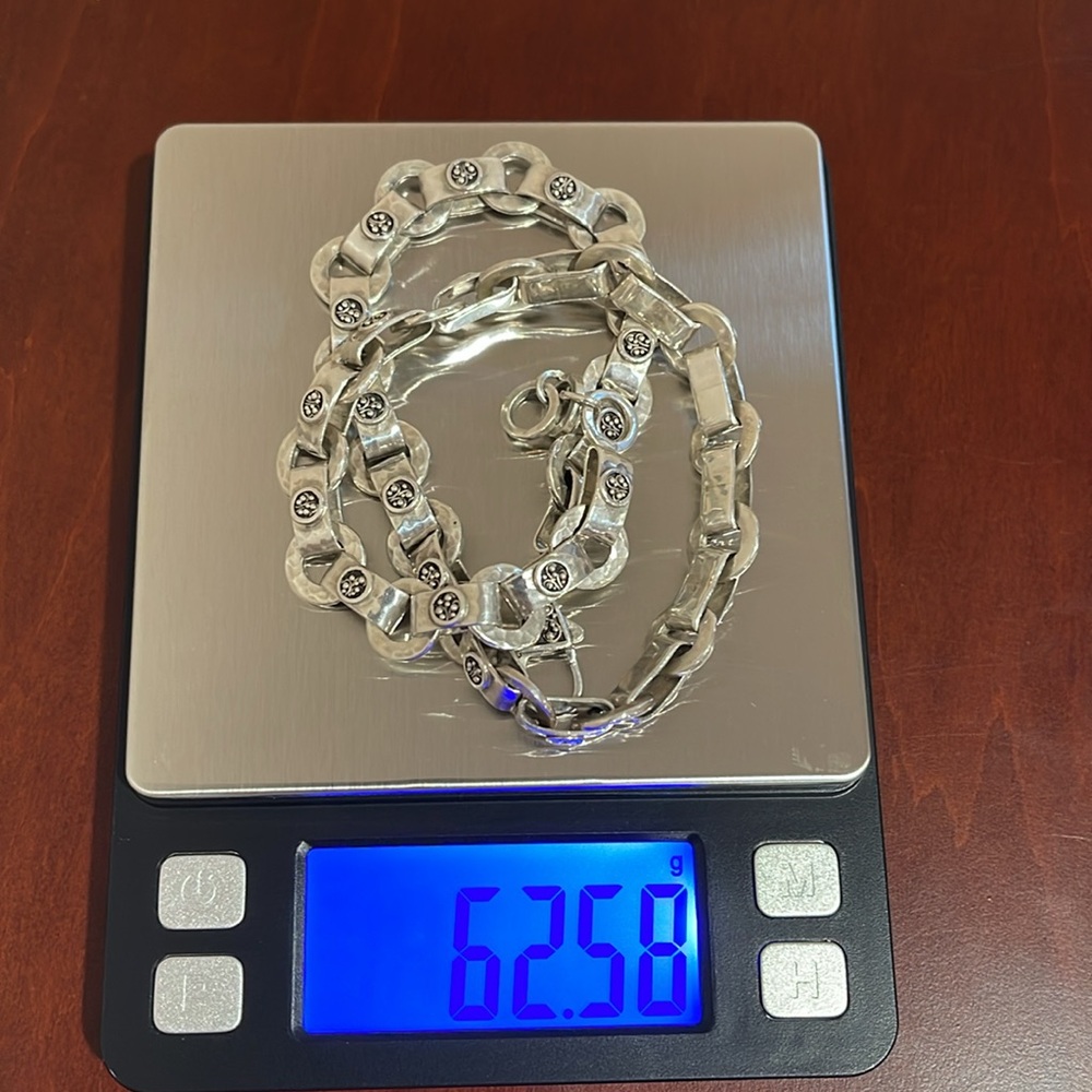 Sterling Silver Link Necklace w/Scrollwork & Granulation *Price Firm* - Picture 10 of 12